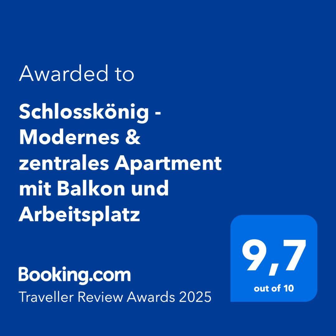 Schlosskoenig - Modernes & Zentrales Apartment Mit Balkon Und Arbeitsplatz Schwerin  Bagian luar foto